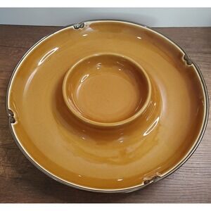 At Home America Snack Plate Chips Dip Veggie Serving Platter Copper Mountain